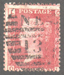 Great Britain Scott 33 Used Plate 80 - QL - Click Image to Close